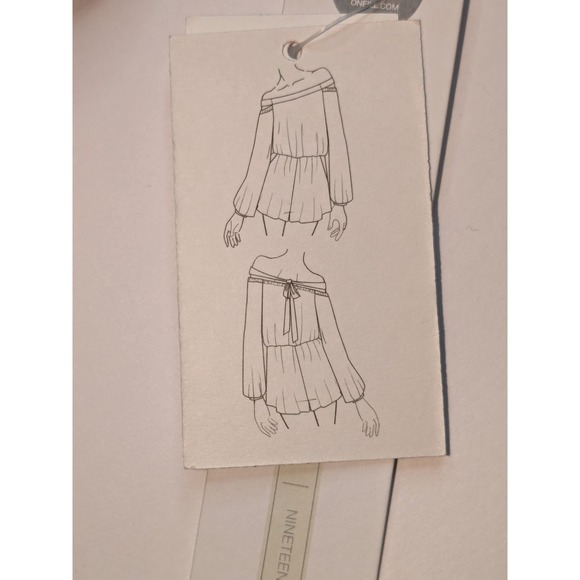 O'Neill Womens Extra Small Ellsworth Textured Off Shoulder Romper Linen Cotton - Picture 12 of 14